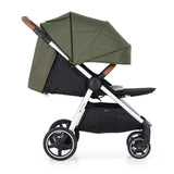 Carucior sport, Petite&Mars, Royal, Include husa pentru scaun, husa pentru picioare, geanta pentru scutece si capotina extensibila, Cu fereastra, Impermeabila, Cu SPF 50, Aluminiu, 0-22 kg, 111 x 57 x 86 cm, Mature Olive