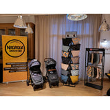 Carucior sport, Petite&Mars, Street+ Air, Include capotina impermeabila Editie limitata, Cu fereastra, husa picioare, cos de bagaje, Cu roti gonflabile, Centura de siguranta in 5 puncte, Pana la 25 kg, 6 luni+, Ocean