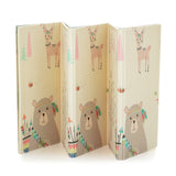 Covoras de joaca, Petite&Mars, Reversibil, Include geanta pentru transport, Pliabil si impermeabil, Non-toxic, 197 x 147 x 1 cm, Animale, 0 luni+, Multicolor