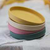 Farfurie, Petite&Mars, Take&Match, Din silicon, Cu ventuza, Fara BPA, 6 luni+, 400 ml, Verde Inchis