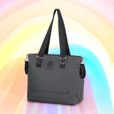 Geanta pentru mamici, Petite&Mars, Cu 6 buzunare, inclusiv termo si impermeabil, Cu saltea de infasat inclusa, 53 x 36 x 19 cm, Zoe, Gri