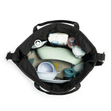 Geanta pentru mamici, Petite&Mars, Impermeabila, Cu 4 compartimente, 45 x 30 x 12 cm, Negru