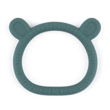 Jucarie dentitie, Petite&Mars, Ursulet, Moale, Efect calmant al gingiilor, Silicon, Fara BPA, 0 luni+, Verde