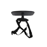 Oglinda auto retrovizoare, Petite&Mars, Rotativa 360, Montare pe tetiera cu ajutorul curelelor, 26.5 x 20, Negru