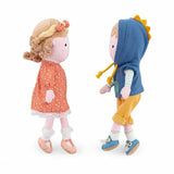 Papusa, Petite&Mars, Max 14 x 34 cm, 0 luni+, Ambalaj cu mini puzzle din carton, 35 cm, Albastru