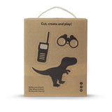 Papusa, Petite&Mars, Max 14 x 34 cm, 0 luni+, Ambalaj cu mini puzzle din carton, 35 cm, Albastru