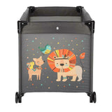 Patut pliant, Petite&Mars, Cu un nivel, Cu intrare laterala cu fermoar, 2 roti, 120x60 cm, Conform cu standardele europene de securitate EN 716-1:207+AC:2019, EN 716-2:2017, EN 71-3:2019, Leut Gri