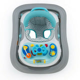 Premergator, Petite&Mars, Monty, Panou interactiv, Reglabil pe inaltime, Roti, Sustine 12 kg, Chevron Blue