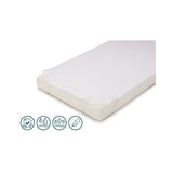 Protectie impermeabila, Petite&Mars, Pentru saltele de 120x60, Cu benzi elastice, Alb