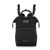 Rucsac pentru mamici, Petite&Mars, Cu 11 compartimente, Cu buzunare termice, Saltea de infasat inclusa, 30 x 42 x 15 cm, Jack, Black