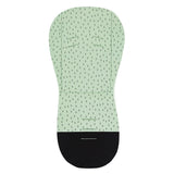 Salteluta pentru carucior , Petite&Mars, Din spuma cu memorie, 86 x 42 cm, Reversibila, Universala, Din bumbac, Design copacei, Verde