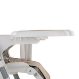 Scaun de masa, Petite&Mars, Gusto, Spatar reglabil in 3 trepte, Suport de picioare ajustabil, Cu husa impermeabila, 6- 36 luni, Conform cu standardele europene de securitate EN14988:2017 +A1:2020, Jasmine Honey