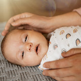 Set 3 scutece, Petite&Mars, Moussy Rose Rainbow, Din muselina de bambus, Hipoalergenice, 68 x 68 cm, Certificate Oeko Tex Standard 100, Multicolor