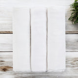 Set 3 scutece, Petite&Mars, Moussy Total White, Din muselina de bambus, Hipoalergenice, 68 x 68 cm, Certificate Oeko Tex Standard 100, Alb