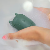 Set 4 jucarii de baie, Petite&Mars, Amigos, Din silicon, Fara BPA, 6 luni+, Multicolor