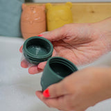 Set 4 jucarii de baie, Petite&Mars, Amigos, Din silicon, Fara BPA, 6 luni+, Multicolor