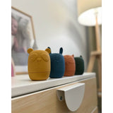 Set 4 jucarii de baie, Petite&Mars, Amigos, Din silicon, Fara BPA, 6 luni+, Multicolor