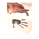 Set amprente mulaj, Petite&Mars, Baby Dab, Cu cerneala, Pentru 20 de amprente manuta sau piciorus, Non-toxic, Albastru/Gri