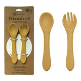 Set tacamuri, Petite&Mars, Take&Match, Din silicon, Fara BPA 6 luni+, Ocru