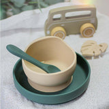 Set tacamuri, Petite&Mars, Take&Match, Din silicon, Fara BPA 6 luni+, Verde inchis