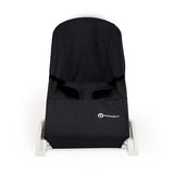 Sezlong balansoar, Petite&Mars, Calmy, Cu centura in 3 puncte, De la nastere pana la 9 kg, Conform standardului EN12792, Negru
