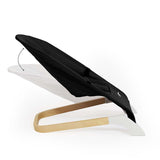 Sezlong balansoar, Petite&Mars, Calmy, Cu centura in 3 puncte, De la nastere pana la 9 kg, Conform standardului EN12792, Negru