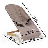 Sezlong balansoar, Petite&Mars, Calmy, Cu centura in 3 puncte, De la nastere pana la 9 kg, Conform standardului EN12792, Negru