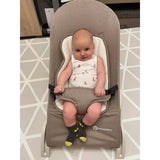 Sezlong balansoar, Petite&Mars, Calmy, Cu centura in 3 puncte, De la nastere pana la 9 kg, Conform standardului EN12792, Negru