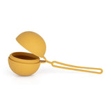 Suport suzeta, Petite&Mars, Universala, Cu maner, Poate fi atasat la carucior sau geanta, Silicon, Fara BPA, 0 luni+, Galben