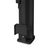 Poarta de siguranta, Lionelo, Thea, Cu suruburi, Textila, Retractabila, Mecanism dublu de blocare, Montaj universal, 95x140 cm, Conform cu standardul european de securitate EN1930, Negru