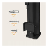 Poarta de siguranta, Lionelo, Thea, Cu suruburi, Textila, Retractabila, Mecanism dublu de blocare, Montaj universal, 95x140 cm, Conform cu standardul european de securitate EN1930, Negru