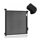 Poarta de siguranta, Lionelo, Thea, Cu suruburi, Textila, Retractabila, Mecanism dublu de blocare, Montaj universal, 95x140 cm, Conform cu standardul european de securitate EN1930, Negru