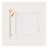 Poarta de siguranta, Lionelo, Thea, Textila, Ofera vizibilitate, Retractabila, Mecanism dublu de blocare, Montaj universal, 95x140 cm, Conform cu standardul european de securitate EN1930, Alb
