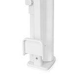 Poarta de siguranta, Lionelo, Thea, Textila, Ofera vizibilitate, Retractabila, Mecanism dublu de blocare, Montaj universal, 95x140 cm, Conform cu standardul european de securitate EN1930, Alb