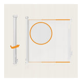Poarta de siguranta, Lionelo, Thea, Textila, Ofera vizibilitate, Retractabila, Mecanism dublu de blocare, Montaj universal, 95x140 cm, Conform cu standardul european de securitate EN1930, Alb