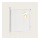 Poarta de siguranta, Lionelo, Thea, Textila, Ofera vizibilitate, Retractabila, Mecanism dublu de blocare, Montaj universal, 95x140 cm, Conform cu standardul european de securitate EN1930, Alb