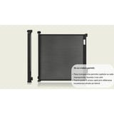 Poarta de siguranta, Lionelo, Thea, Textila, Ofera vizibilitate, Retractabila, Mecanism dublu de blocare, Montaj universal, 95x140 cm, Conform cu standardul european de securitate EN1930, Alb