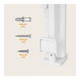 Poarta de siguranta, Lionelo, Thea, Textila, Ofera vizibilitate, Retractabila, Mecanism dublu de blocare, Montaj universal, 95x140 cm, Conform cu standardul european de securitate EN1930, Alb