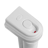 Poarta de siguranta, Lionelo, Thea, Textila, Ofera vizibilitate, Retractabila, Mecanism dublu de blocare, Montaj universal, 95x140 cm, Conform cu standardul european de securitate EN1930, Alb