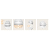 Pompa de san si colector de lapte, Lionelo, Milky 2 in 1, Volum 60 ml, Forma anatomica, Compataibila cu utilizarea cu sutien, Fara bisfenol A, Portabila, Alb