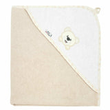 Prosop de baie, Bocioland, Cu gluga, 100% bumbac, 100x100 cm, Teddy Bear, Sand