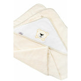 Prosop de baie, Bocioland, Cu gluga, 100% bumbac, 80x80 cm, Teddy Bear, Beige