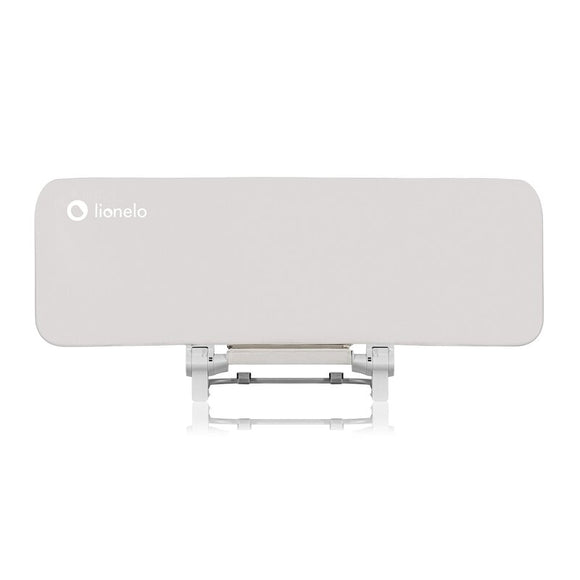 Protectie laterala pat, Lionelo, Lora, Pliabila, Sistem de blocare StandSafe, Geanta de transport inclusa, 105 x 45 cm, Bej