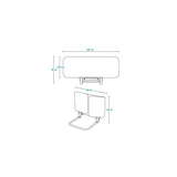 Protectie laterala pat, Lionelo, Lora, Pliabila, Sistem de blocare StandSafe, Geanta de transport inclusa, 105 x 45 cm, Bej