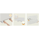 Protectie laterala pat, Lionelo, Lora, Pliabila, Sistem de blocare StandSafe, Geanta de transport inclusa, 105 x 45 cm, Bej