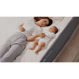 Protectie laterala pat, Lionelo, Lora, Pliabila, Sistem de blocare StandSafe, Geanta de transport inclusa, 105 x 45 cm, Bej