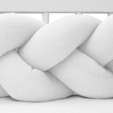 Protectie laterala, New Baby, Pentru patut, Tip Bumper impletit, Din muselina, Din materiale certificate Oeko Tex Standard 100, Lungime 210 cm, White