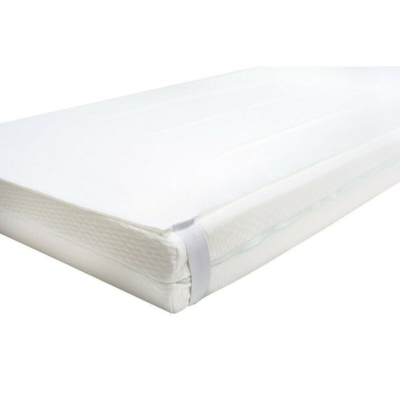 Protectie saltea, Bubaba, Impermeabila, Pentru patut de dimensiunea 200x90 cm, Din poliuretan, Spalare la 95 grade, 0 luni+, White