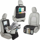Protectie scaun auto, FreeON, Bancheta si spatar, Cu organizator, 3 in 1, Dimensiune 123x48.5 cm, Negru