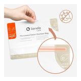 Pungi sterilizare microunde, Lionelo, Thermbag, Fara BPA, Sterilizare in 90 de sec., Elimina 99,9% dintre bacterii, Reutilizabile, 21x29 cm, 8 buc.